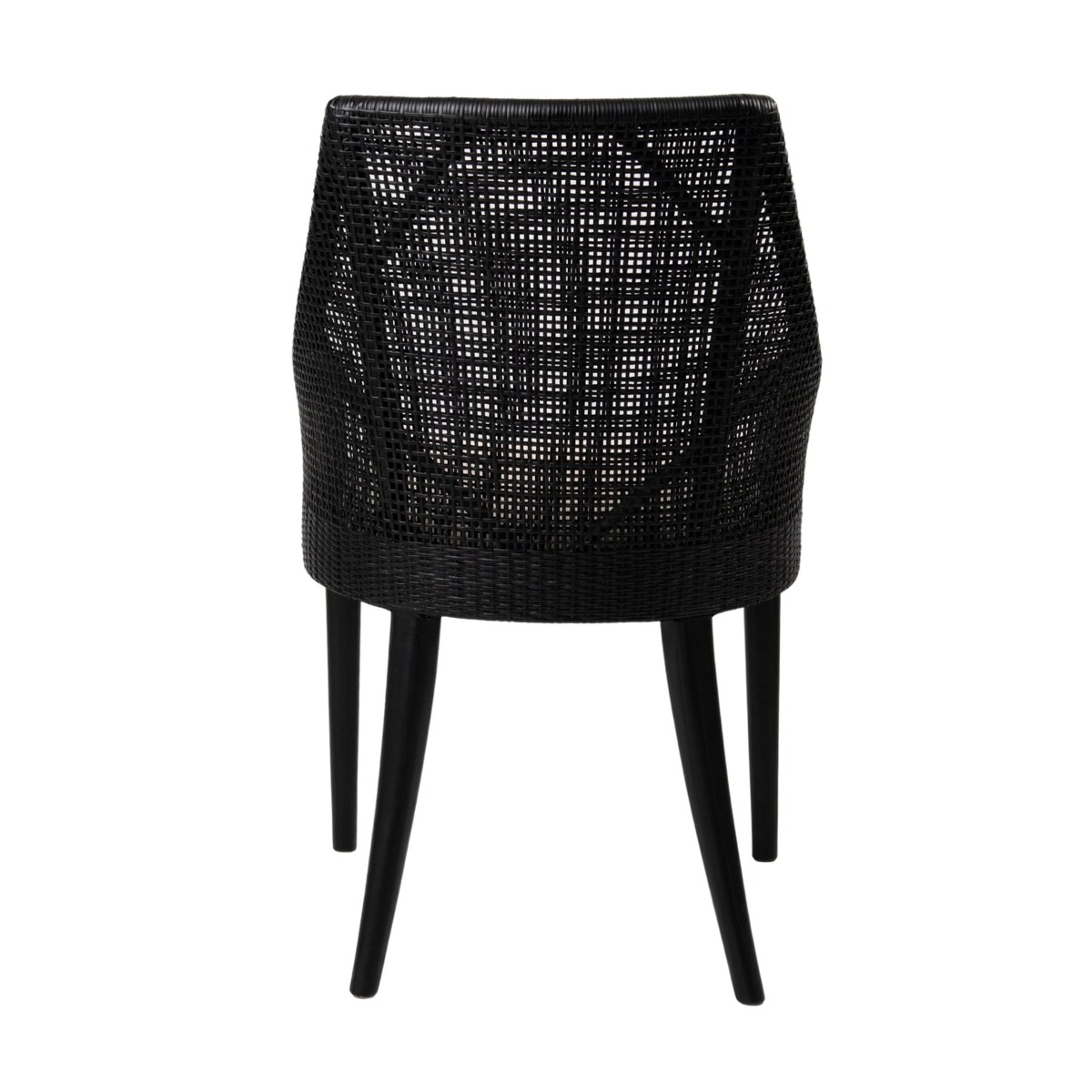 Charlotte Rattan Dining Chair Black, W 54 D 56 H 88cm (RRP $499) - Image 5