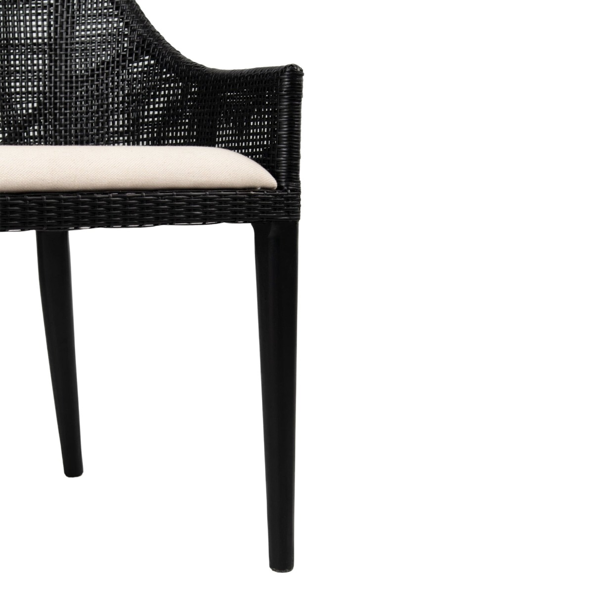Charlotte Rattan Dining Chair Black, W 54 D 56 H 88cm (RRP $499) - Image 8