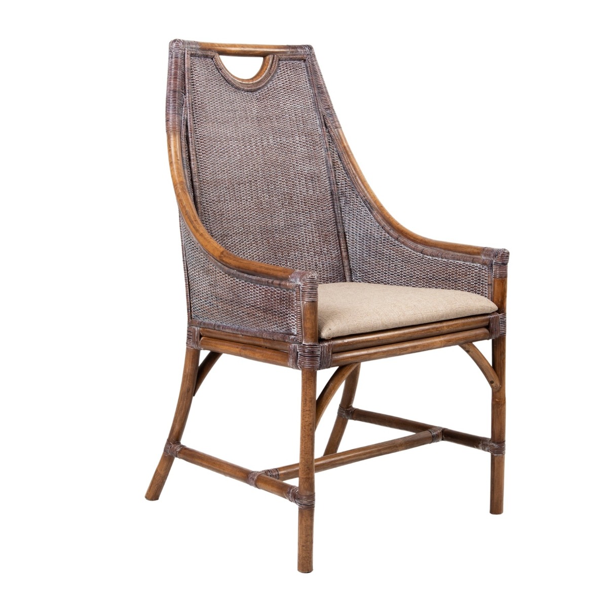 William Bamboo Dining Chair Brown, W 56 D 63 H 99cm (RRP $499) - Image 2