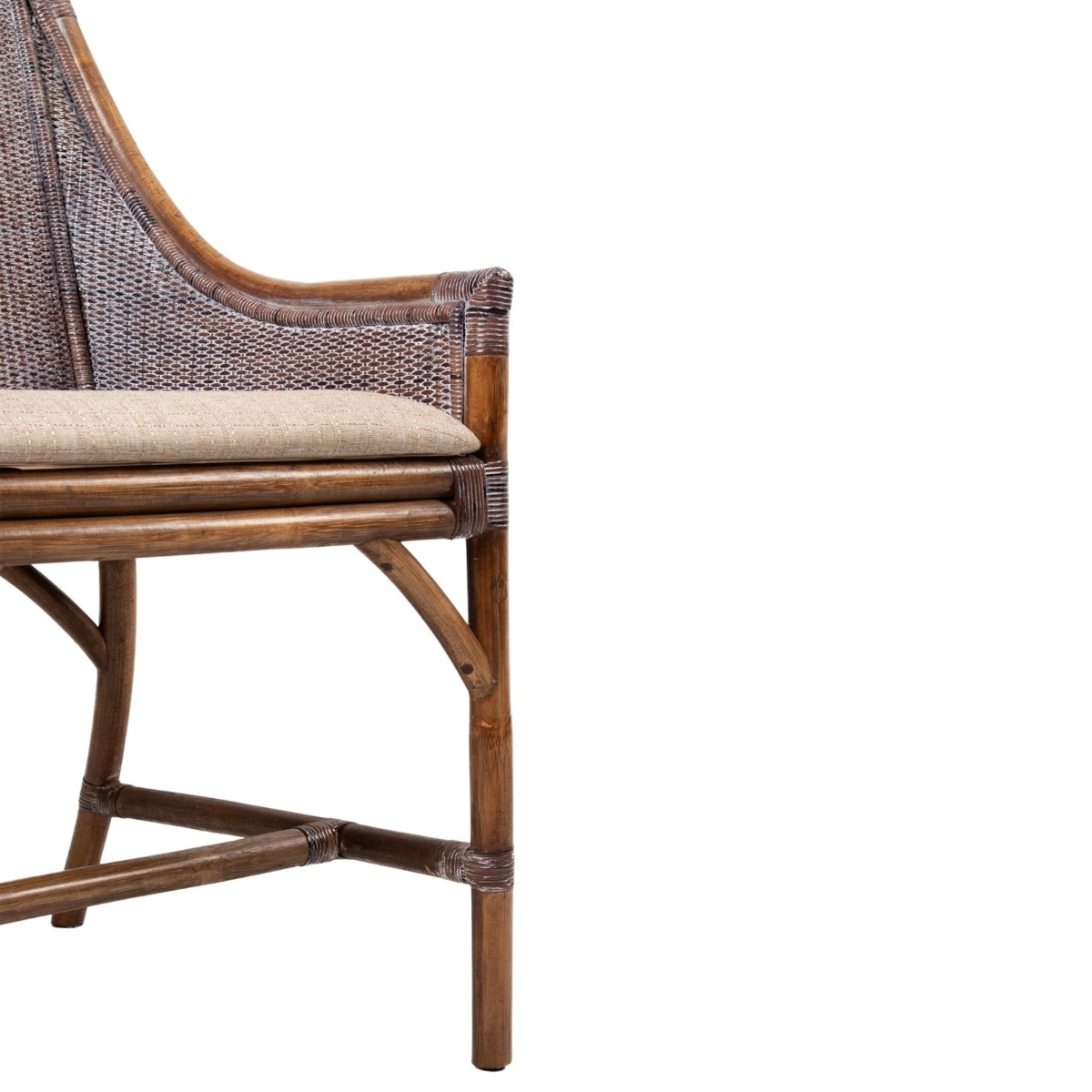 William Bamboo Dining Chair Brown, W 56 D 63 H 99cm (RRP $499) - Image 6