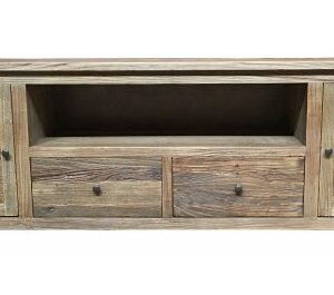 "Parquet" Hamptons Style Timber Parquetry Entertainment Unit, 200cm x 45cm x 60cmH