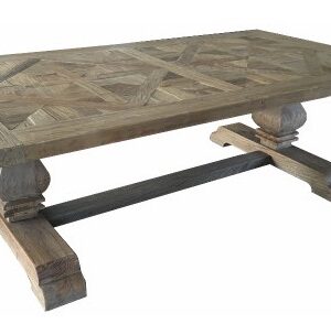 "Parquet" Hamptons Style Timber Parquetry Coffee Table, 135cm x 70cm x 42cmH