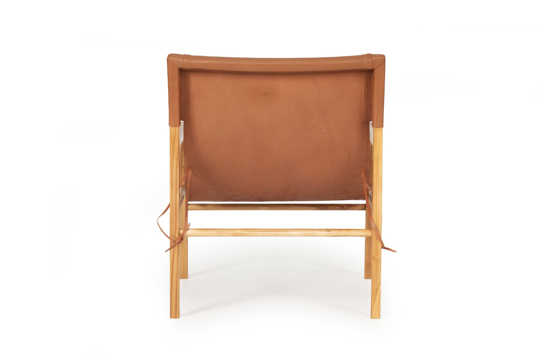 Pasadena Leather Sling Chair Tan, Width 66cm x Depth 75cm x Height 75cm - Image 5