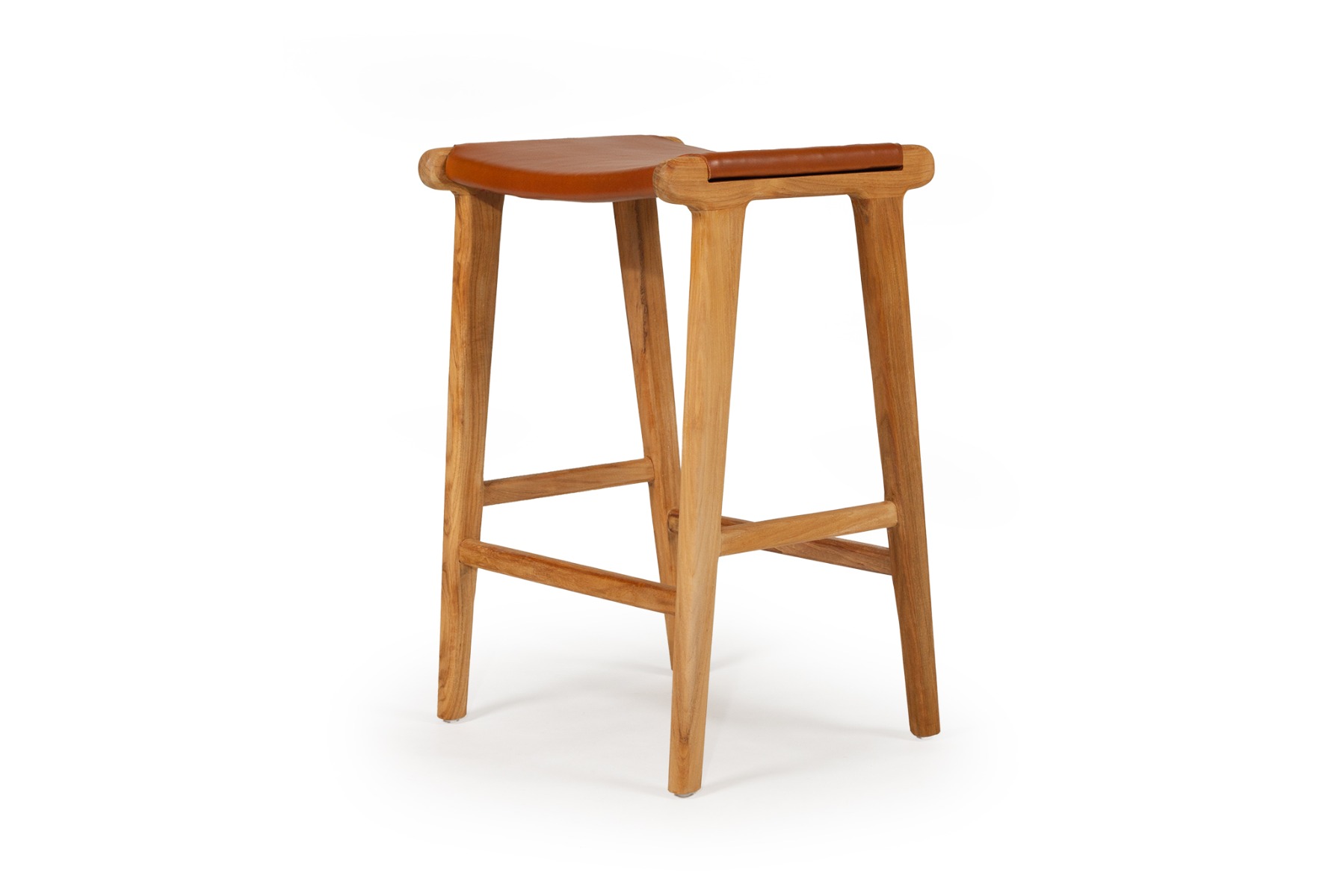 Pasadena Counter Stool Tan, W46cm x D38cm x H66cm (RRP $599) - Image 4