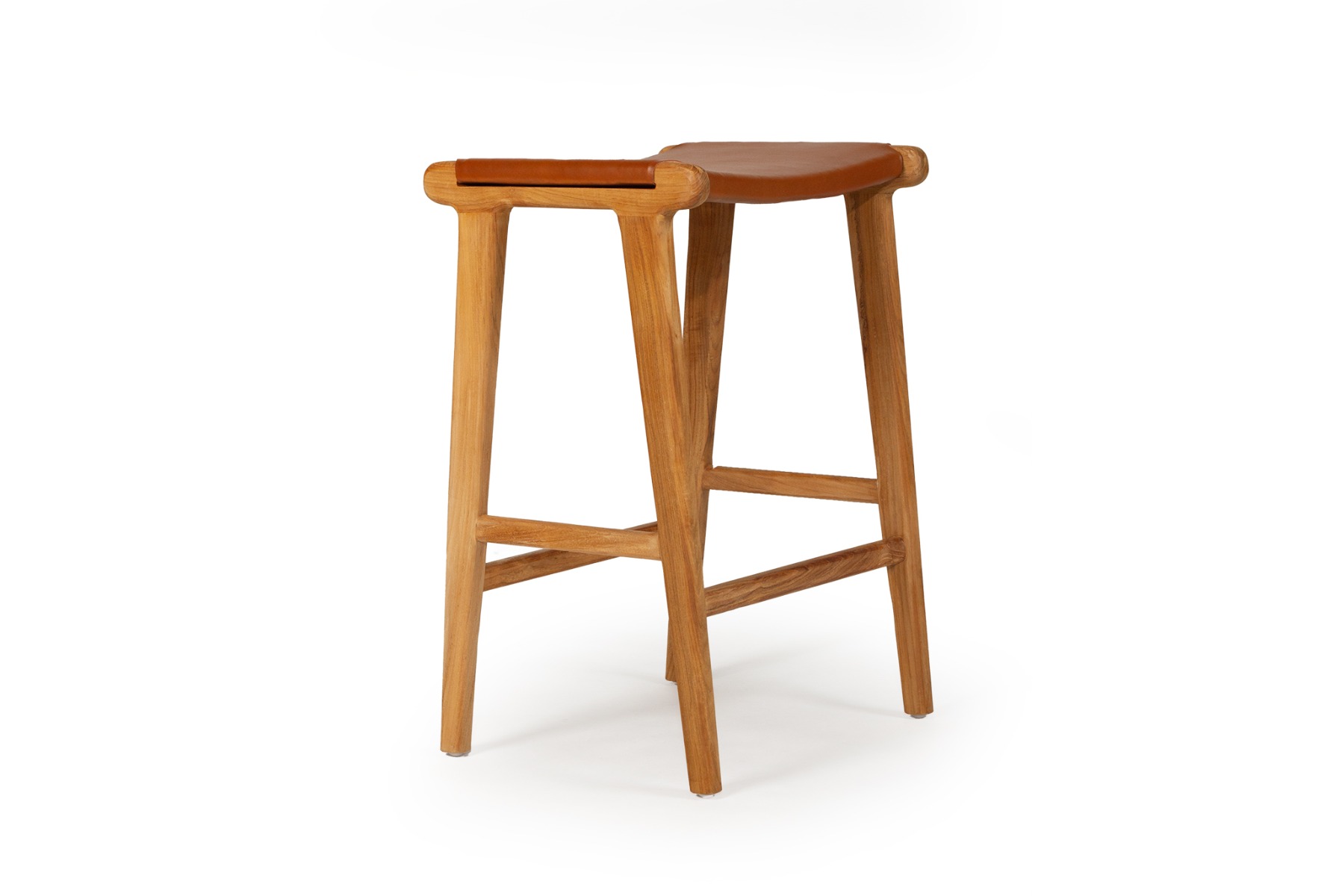 Pasadena Counter Stool Tan, W46cm x D38cm x H66cm (RRP $599) - Image 2