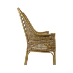 "Southbeach" Hamptons Coastal Style Rattan Cane Armchair Dining Chair, Natural (RRP $399)