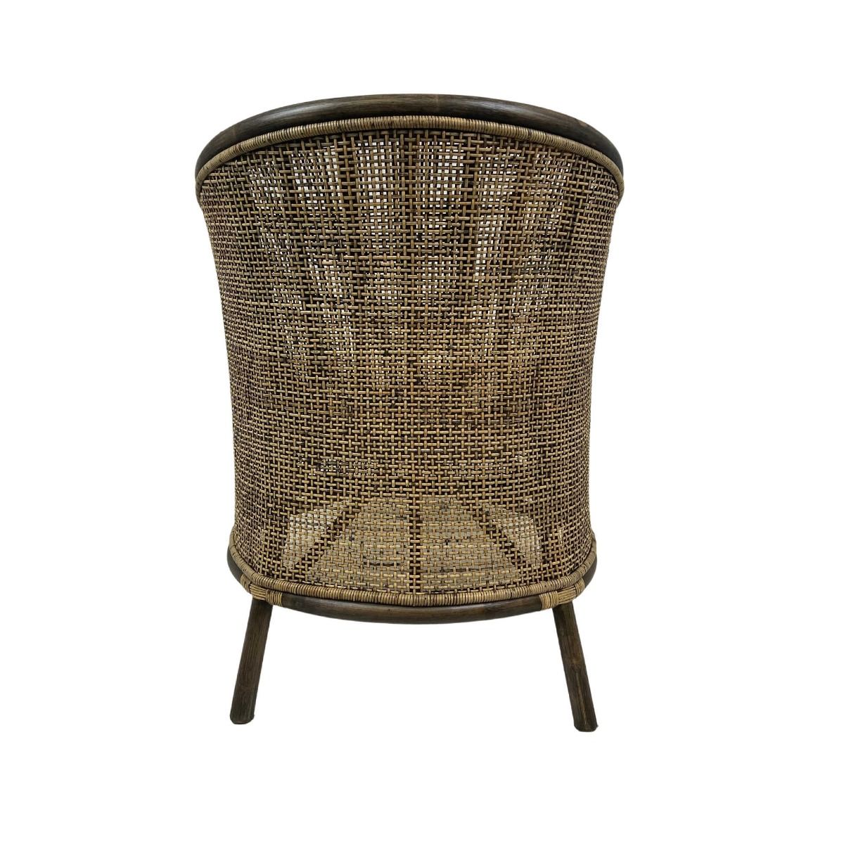 CLEARANCE SALE "Caribbean" British Colonial Style Alfresco Rattan Tub Chair, 63cmL x 61cmW x 85cmH (RRP $599) - Image 4