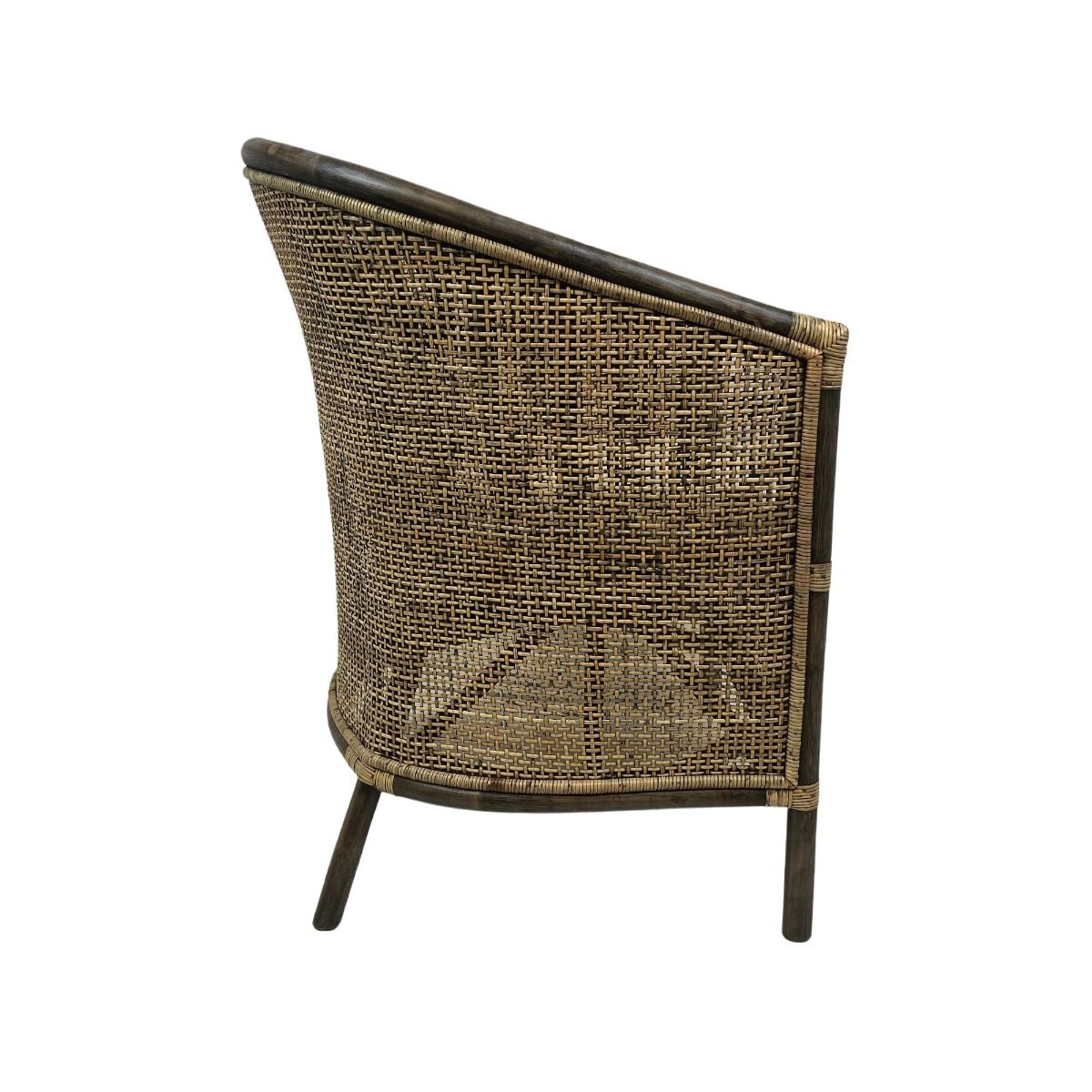 CLEARANCE SALE "Caribbean" British Colonial Style Alfresco Rattan Tub Chair, 63cmL x 61cmW x 85cmH (RRP $599) - Image 5