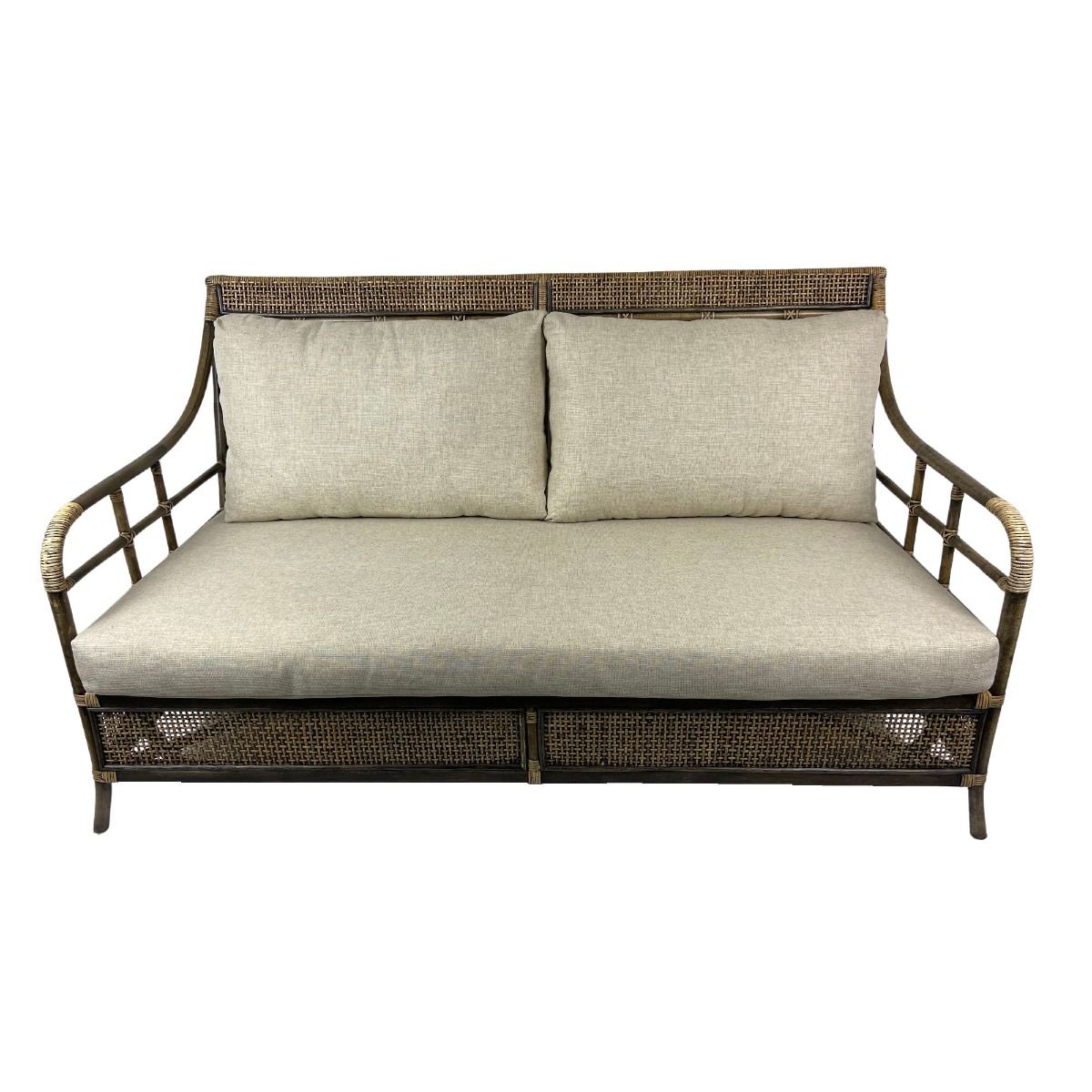 CLEARANCE SALE "Caribbean" British Colonial Style Alfresco 2.5 Seater Rattan Lounge, 165cmL x 89cmW x 95cmH (RRP $1799) - Image 4
