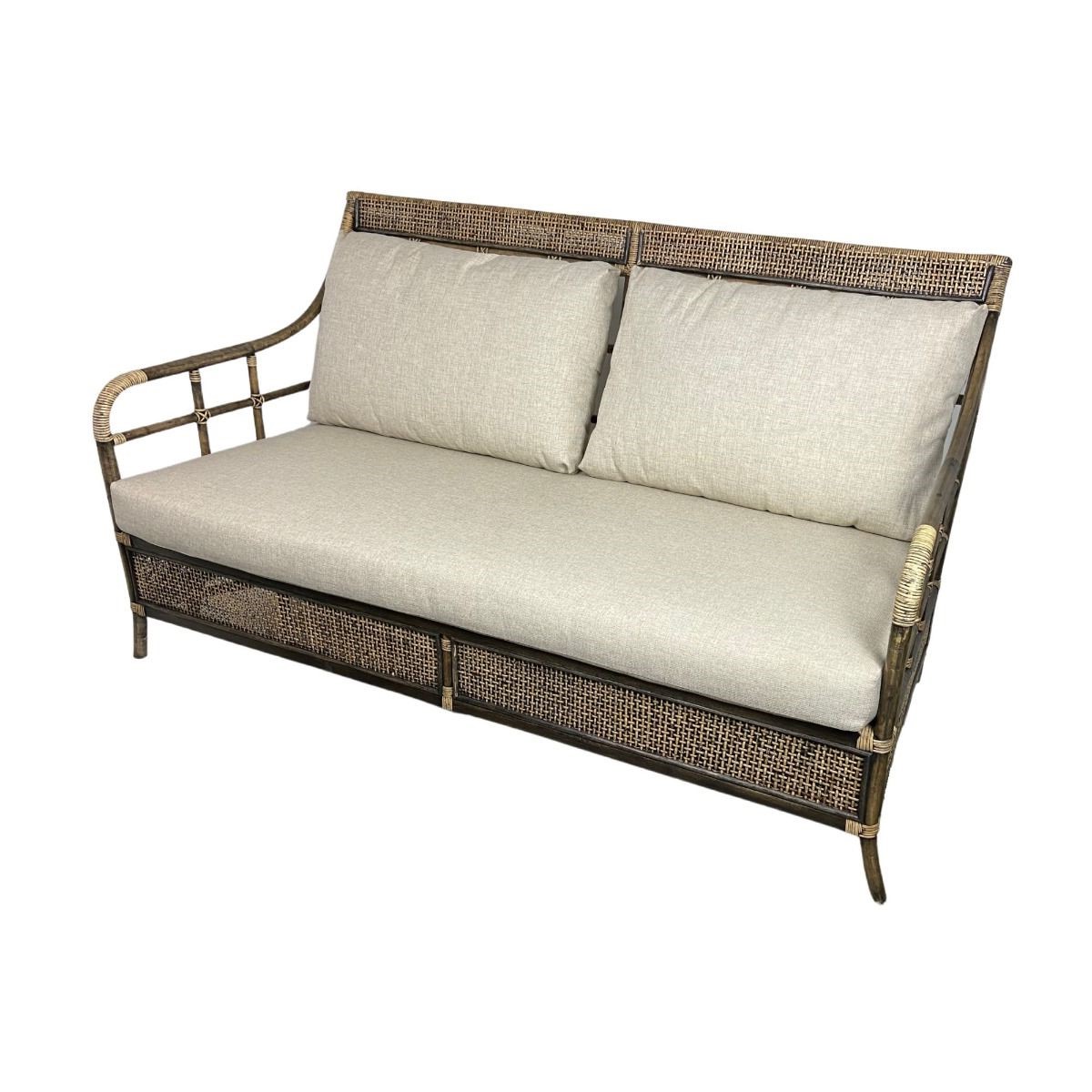 CLEARANCE SALE "Caribbean" British Colonial Style Alfresco 2.5 Seater Rattan Lounge, 165cmL x 89cmW x 95cmH (RRP $1799) - Image 2
