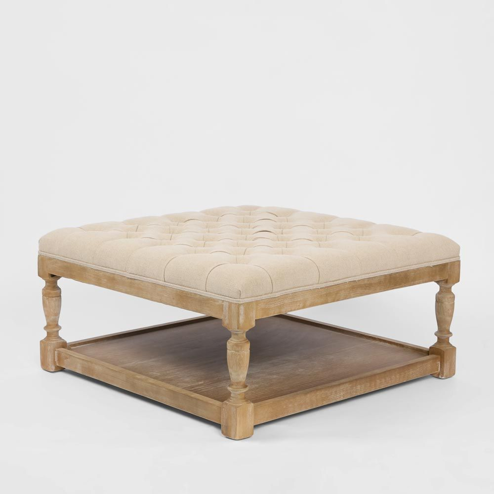 Brittany Square Ottoman, L 90cm W 90cm H 42cm (RRP $1098) - Image 2