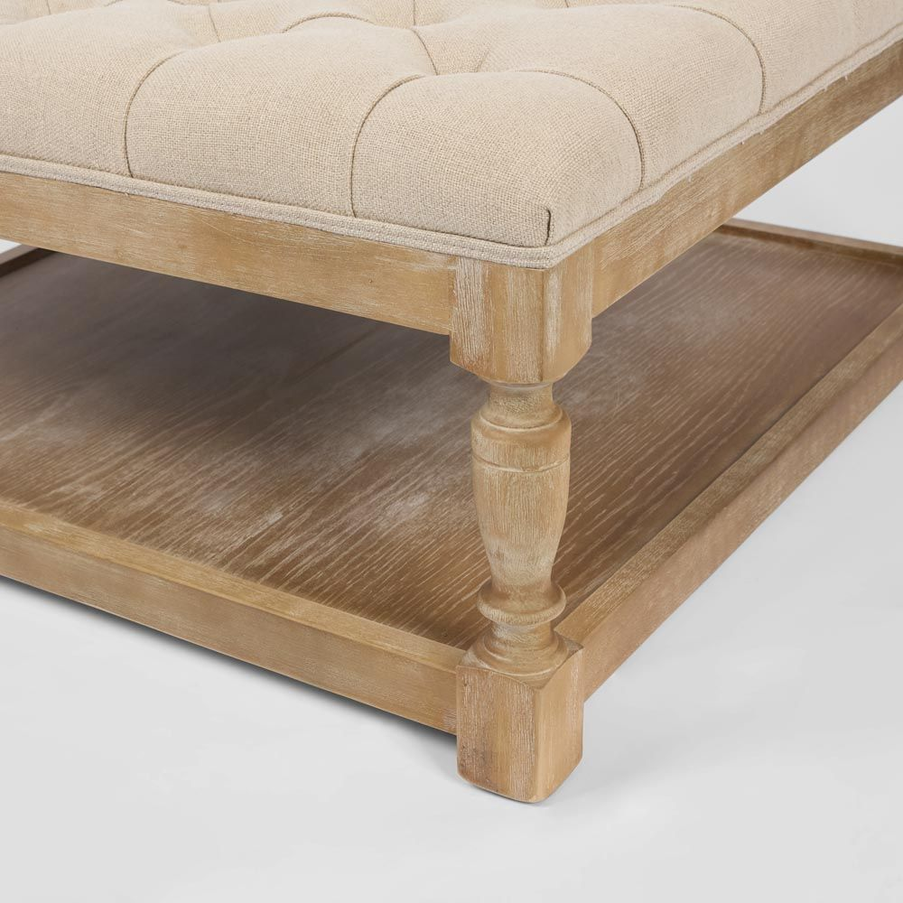 Brittany Square Ottoman, L 90cm W 90cm H 42cm (RRP $1098) - Image 3