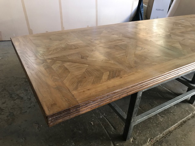 Maison Royale Hamptons Style Dining Table Recycled Elm, 320cmL x 120cmD x 77cmH (RRP $5499) - Image 5