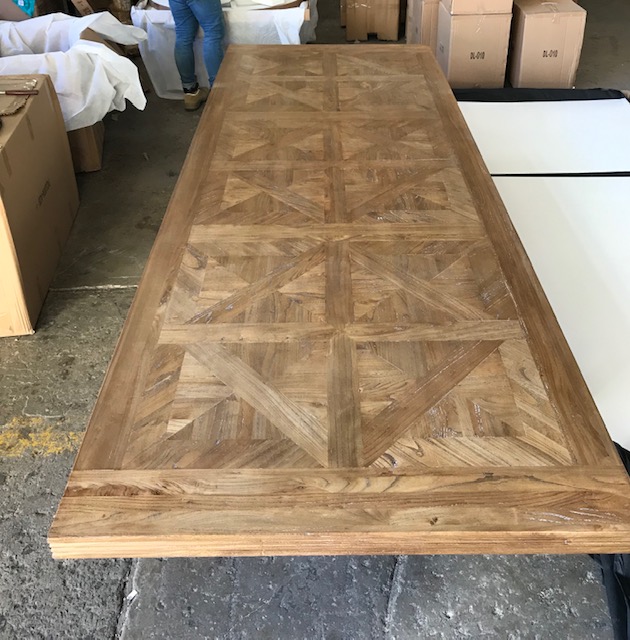 Maison Royale Hamptons Style Dining Table Recycled Elm, 320cmL x 120cmD x 77cmH (RRP $5499) - Image 7
