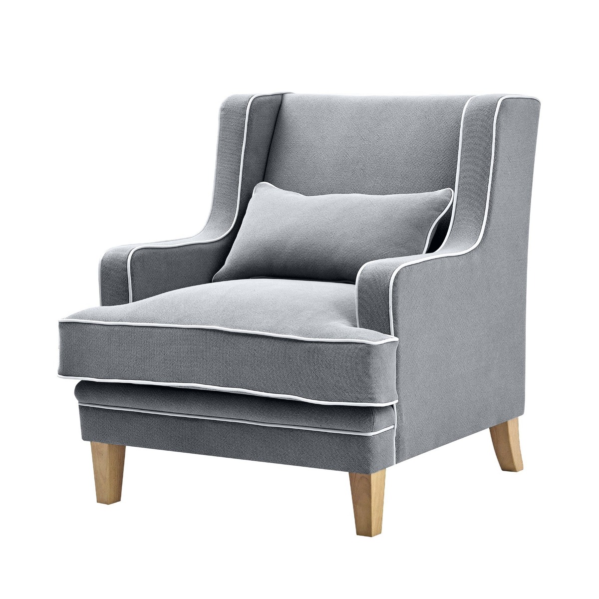 Bondi Hamptons Armchair Grey, W 92cm D 85cm H 94cm (RRP $1499) - Image 9