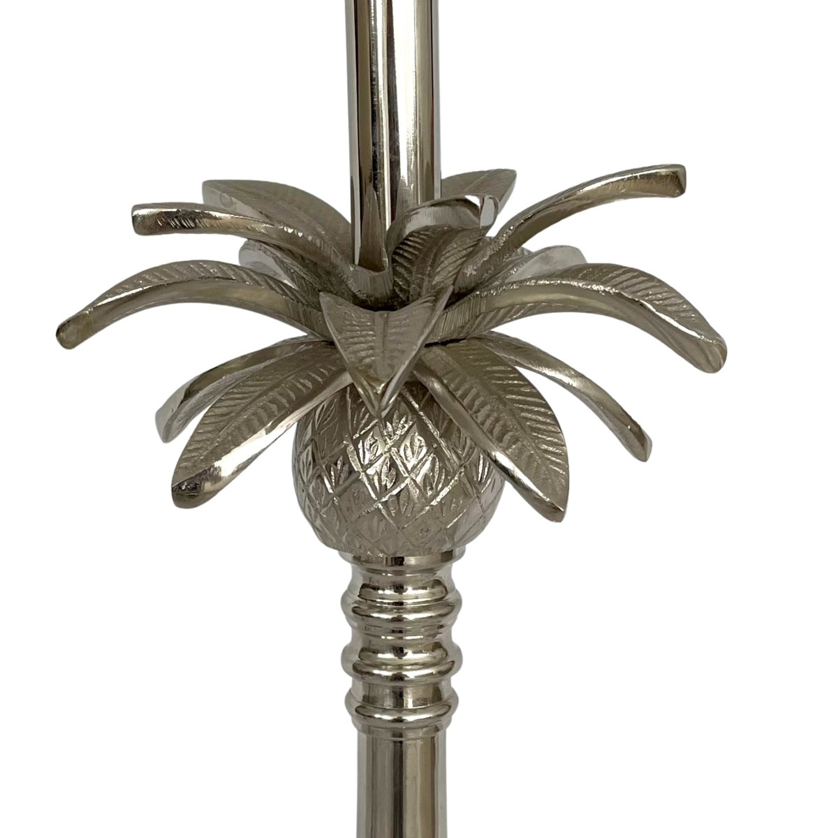 Nickel Pineapple Leaf Lamp W/White Shade - Lamp Base & Shade (RRP $429) - Image 3