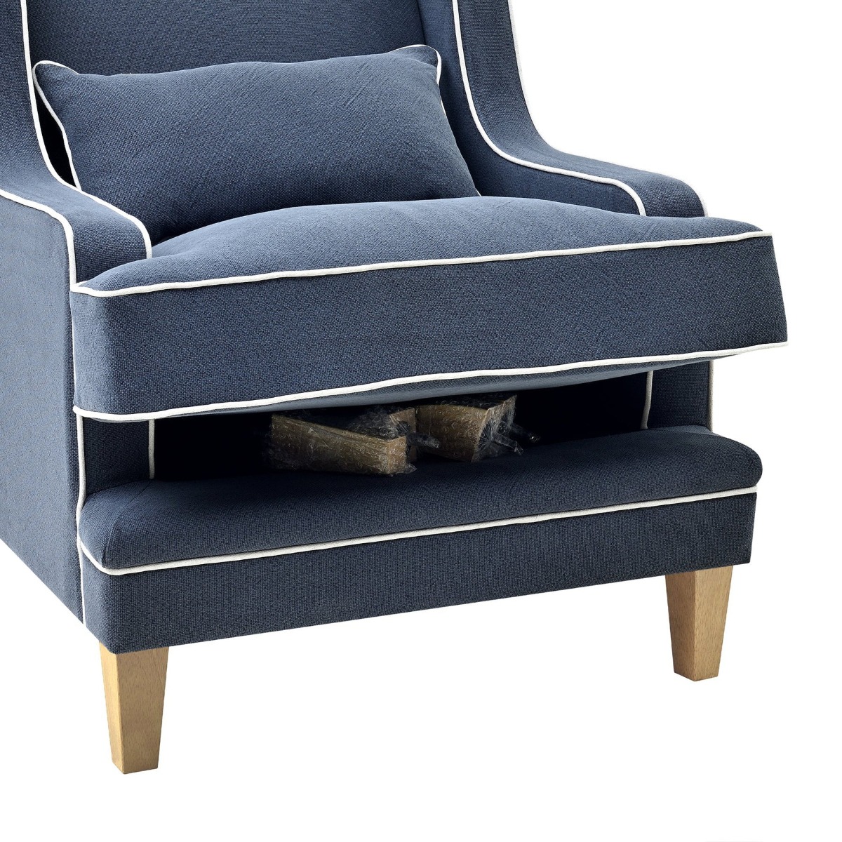 Bondi Hamptons Armchair Navy, W 92cm D 85cm H 94cm (RRP $1499) - Image 4