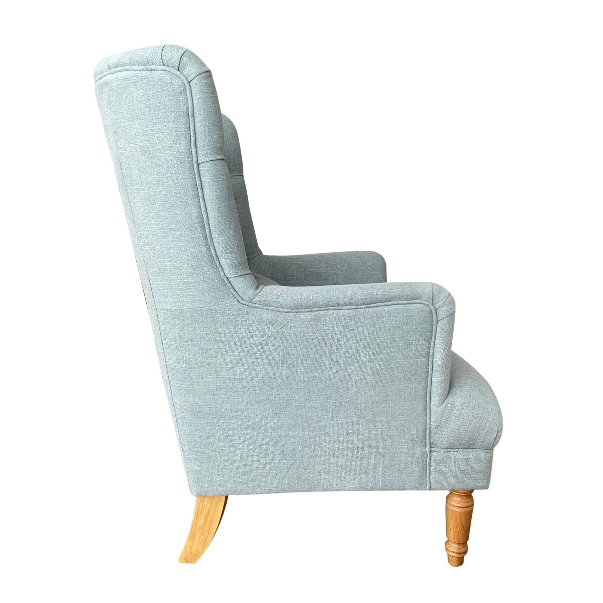 Bayside Hamptons Buttoned Armchair Linen Blend Pistachio, 78cm x 87cm x 109cm (RRP $1499) - Image 3