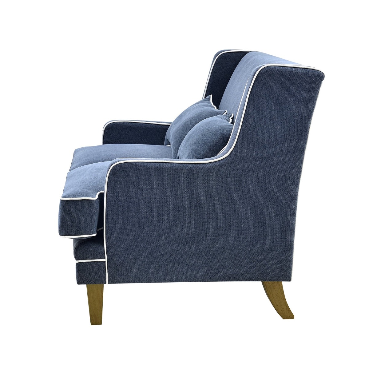 Bondi Hamptons 2 Seat Sofa Navy W/White Piping, W 155cm D 92cm H 94cm (RRP $1999) - Image 3