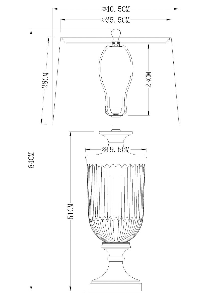 Bellevue Glass Nickel Lamp With White Linen Shade (RRP $379) - Image 2