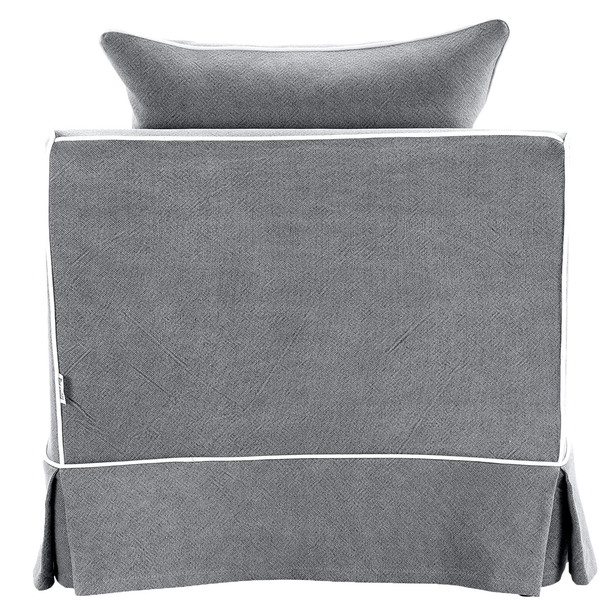 Noosa Hamptons Armchair Grey with White Piping, W 91cm D 90cm H 80cm (RRP $1699) - Image 6