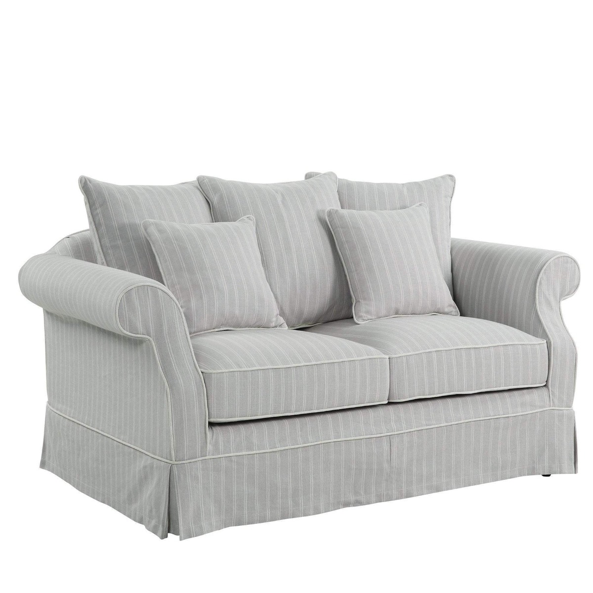 Slip Cover Only - Avalon Hamptons 2 Seat Sofa Cloud Stripe, W 174cm D 96cm H 81cm (RRP $799) - Image 5