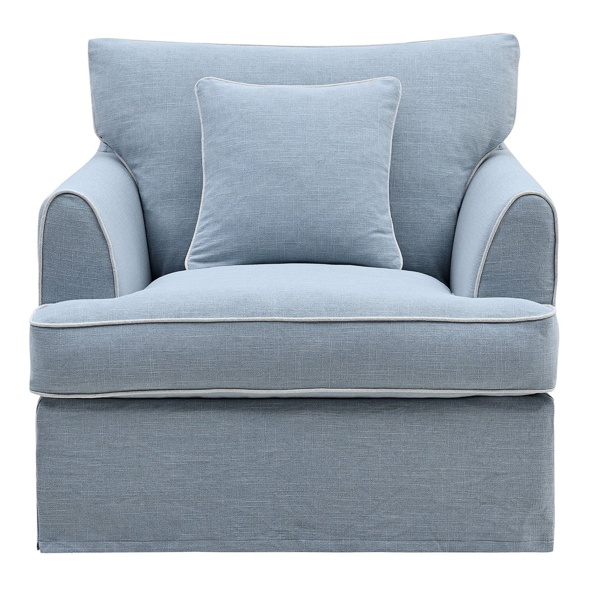 Slip Cover Only - Byron Hamptons Armchair Beach, W 99cm D 96cm H 78cm (RRP $699) - Image 12