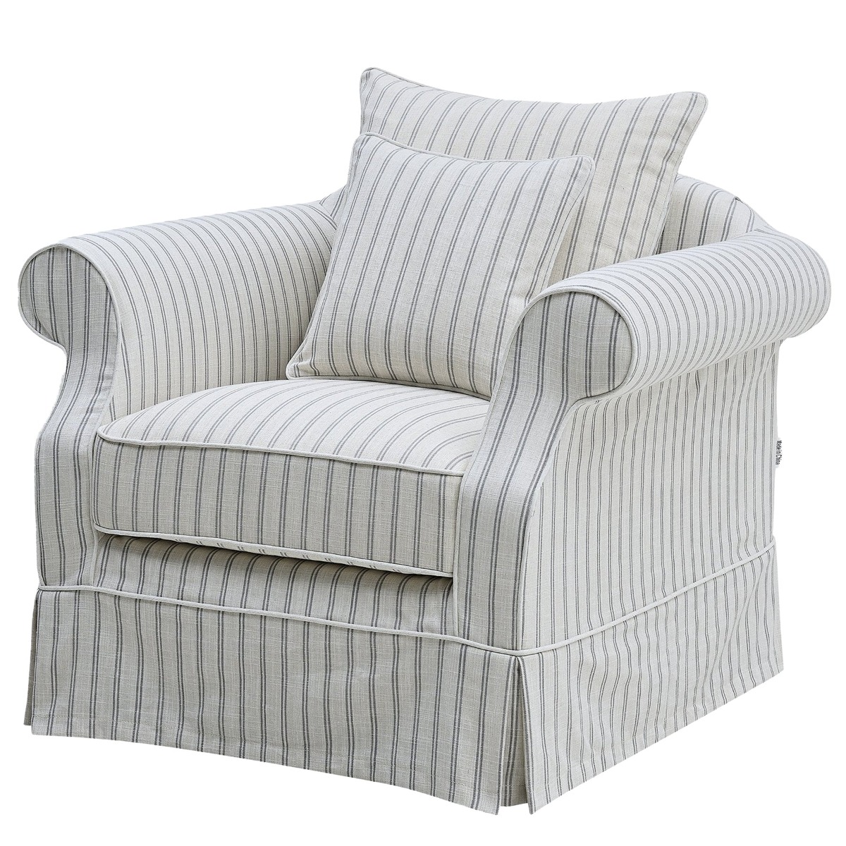 Avalon Hamptons Armchair Stone Stripe, W 109cm D 96cm H 81cm (RRP $1899) - Image 10
