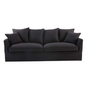 Noosa Hamptons 3 Seat Queen Sofa Bed Charcoal, W 221cm D 91cm H 80cm (RRP $4279)