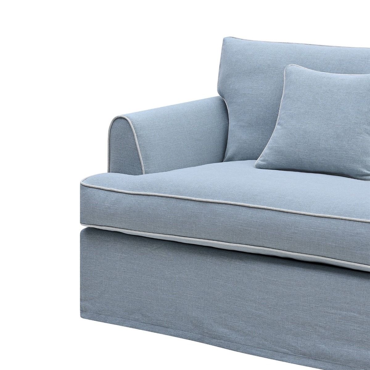 Slip Cover Only - Byron Hamptons 3 Seat Sofa Beach, W 223cm D 96cm H 78cm (RRP $999) - Image 6