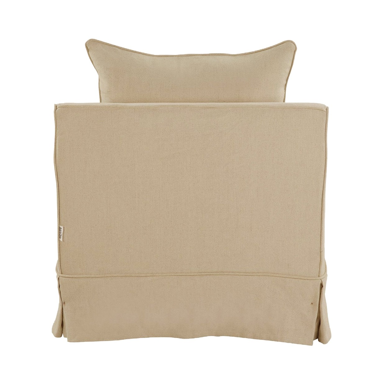 Slip Cover Only - Noosa Hamptons Armchair Beige, W 90cm D 91cm H 80cm (RRP $724) - Image 7