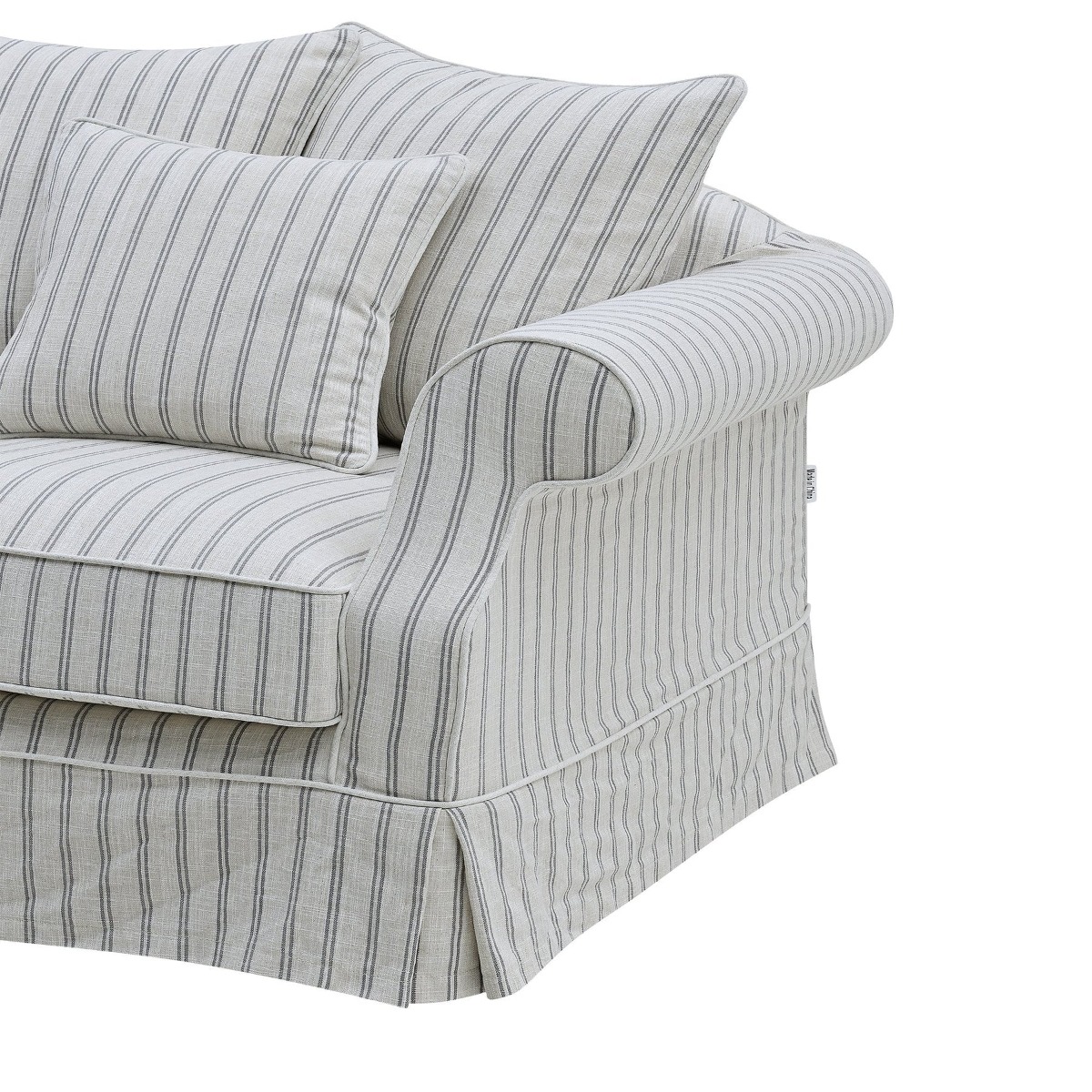 Avalon Hamptons 2 Seat Sofa Stone Stripe, W 174cm D 96cm H 81cm (RRP $2599) - Image 7