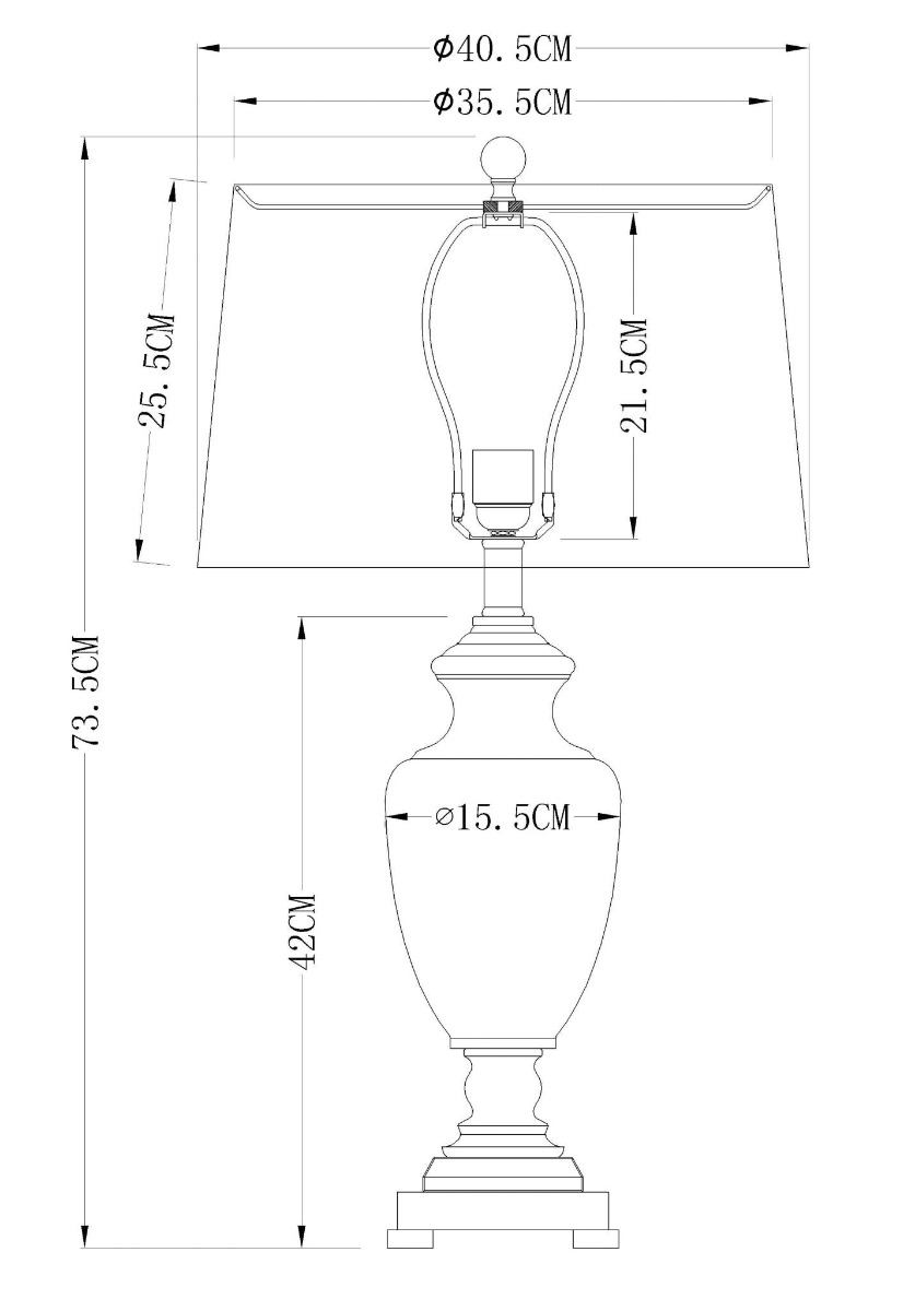Glass Black Lamp W Black Shade (RRP $379) - Image 2