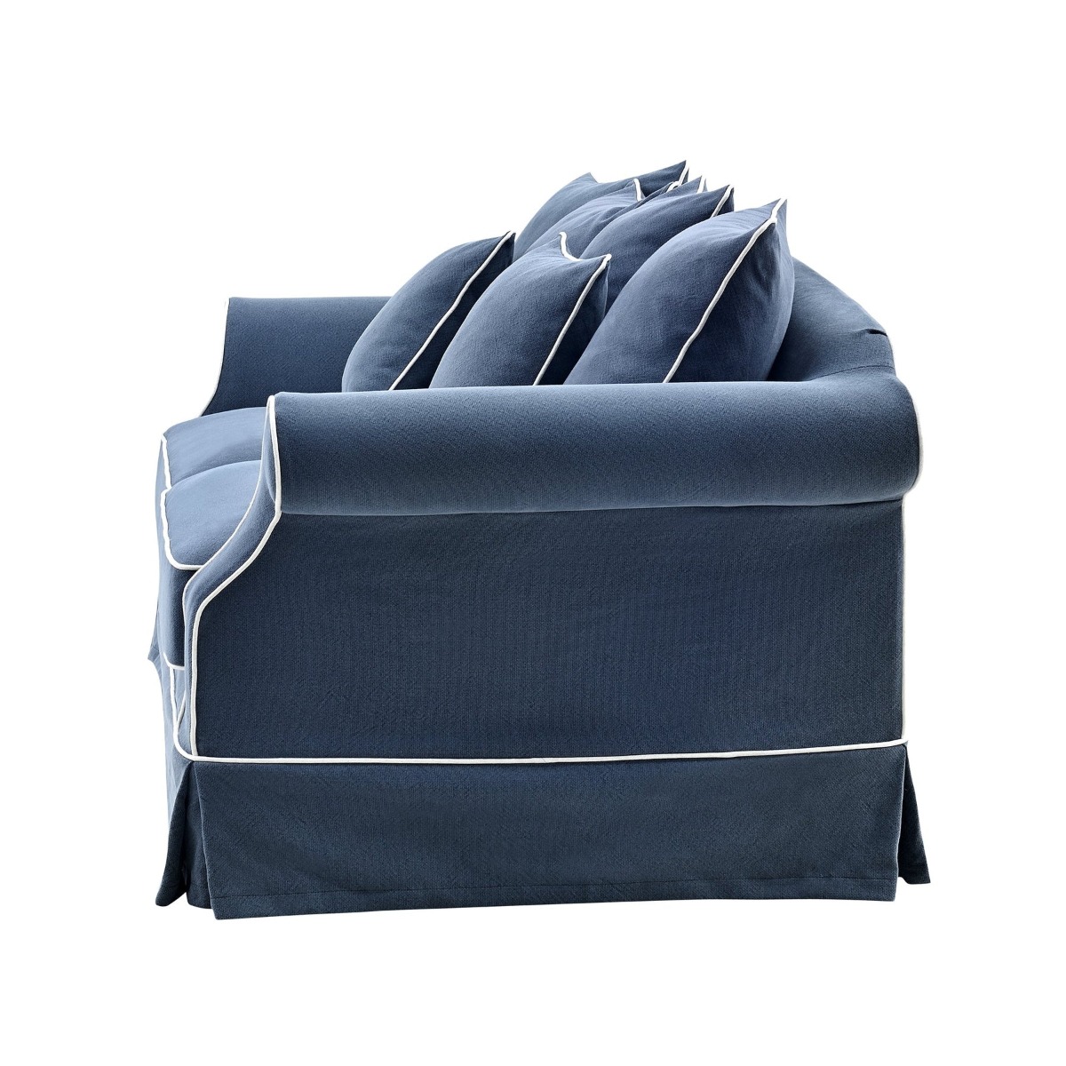 Slip Cover Only - Avalon Hamptons 3 Seat Sofa Navy, W 226cm W 96cm H 81cm (RRP $999) - Image 9