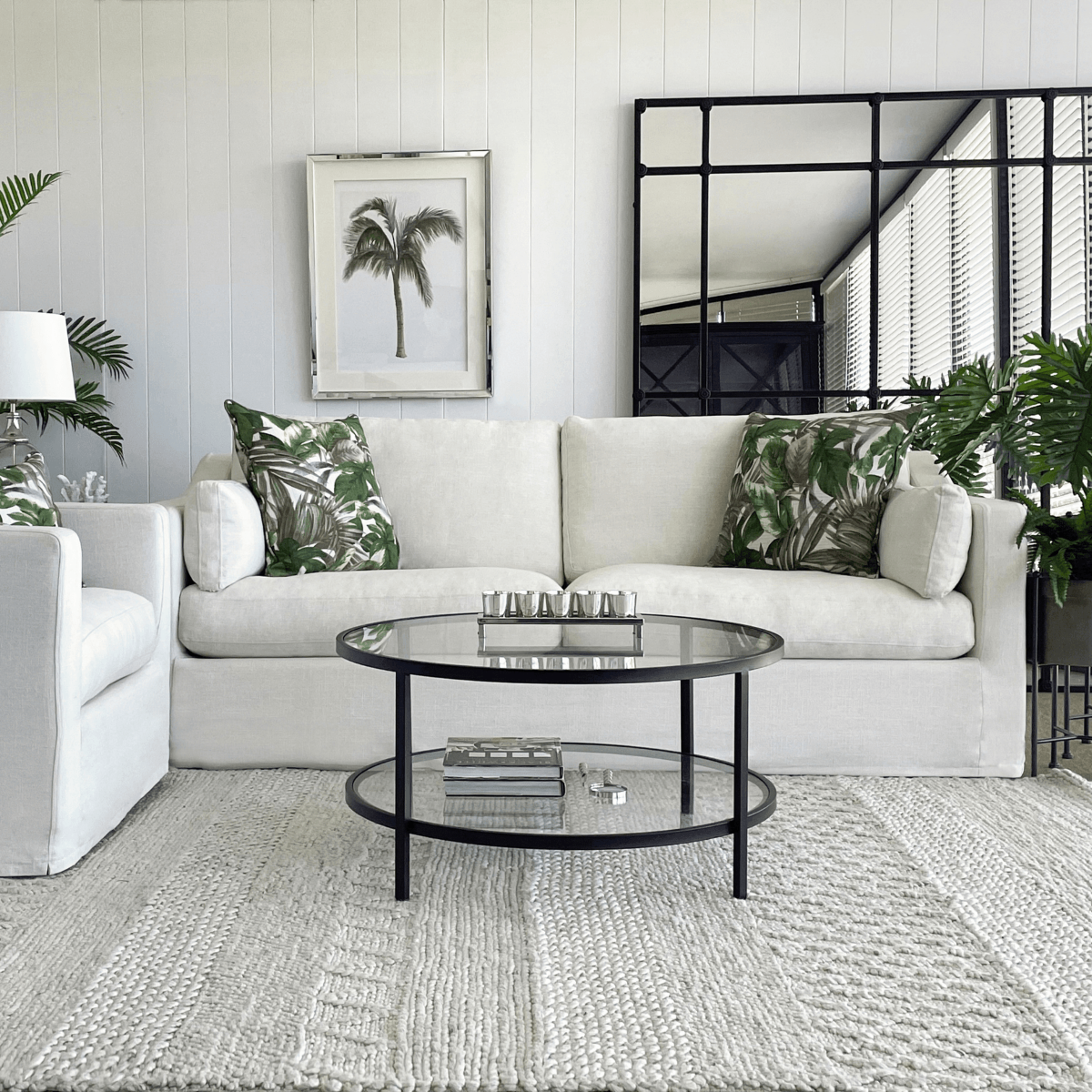 Clovelly Hamptons 2.5 Seat Sofa Ivory, W 190 D 102cm H 80cm (RRP $2699) - Image 3