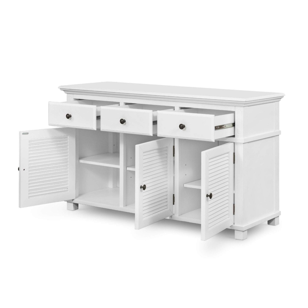 West Beach 3 Door Hamptons Buffet White, W 145.3cm D 50cm H 85cm (RRP $1699) - Image 4