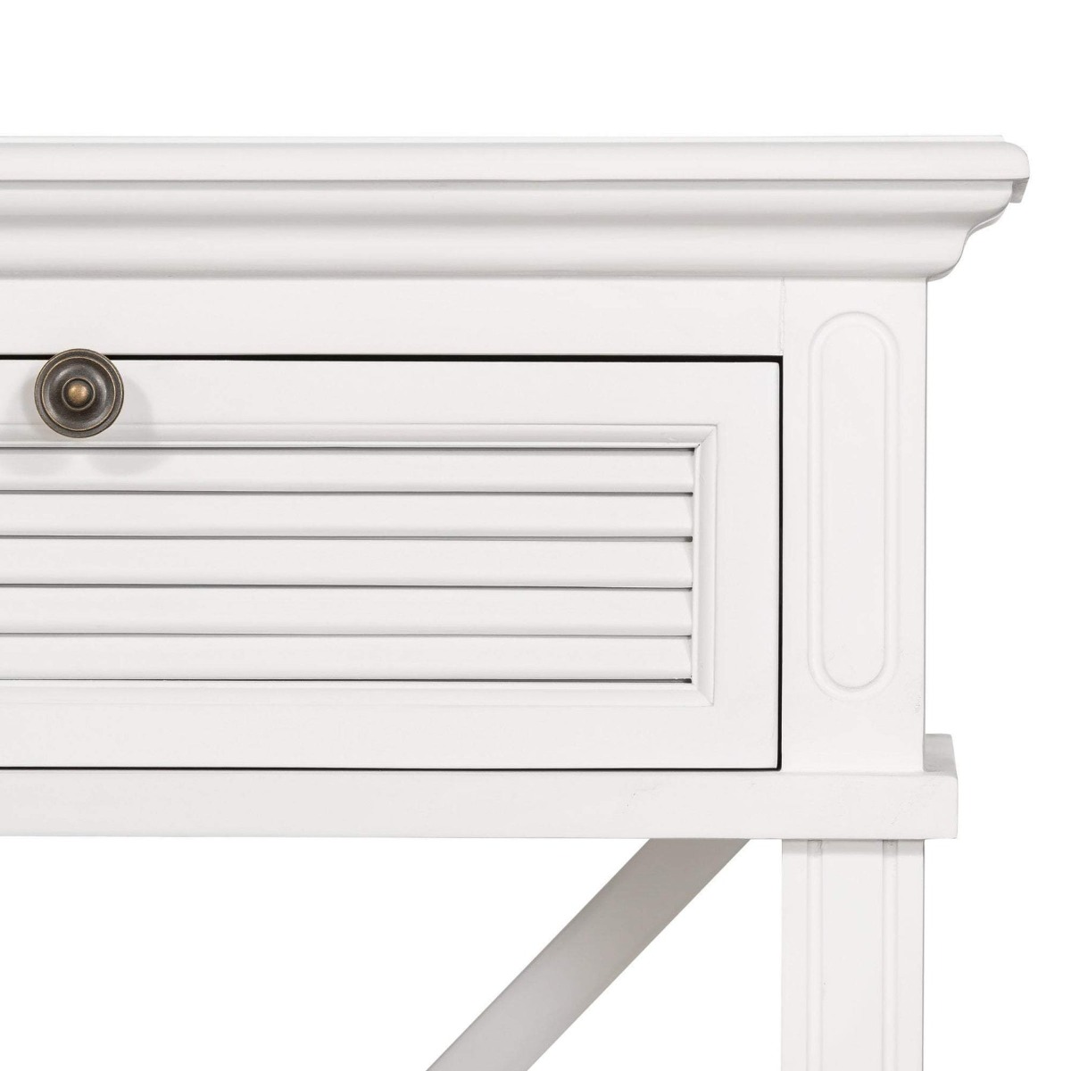 West Beach 2 Drawer Hamptons 130cm Console White, W 130cm D 50cm H 85cm (RRP $1099) - Image 4