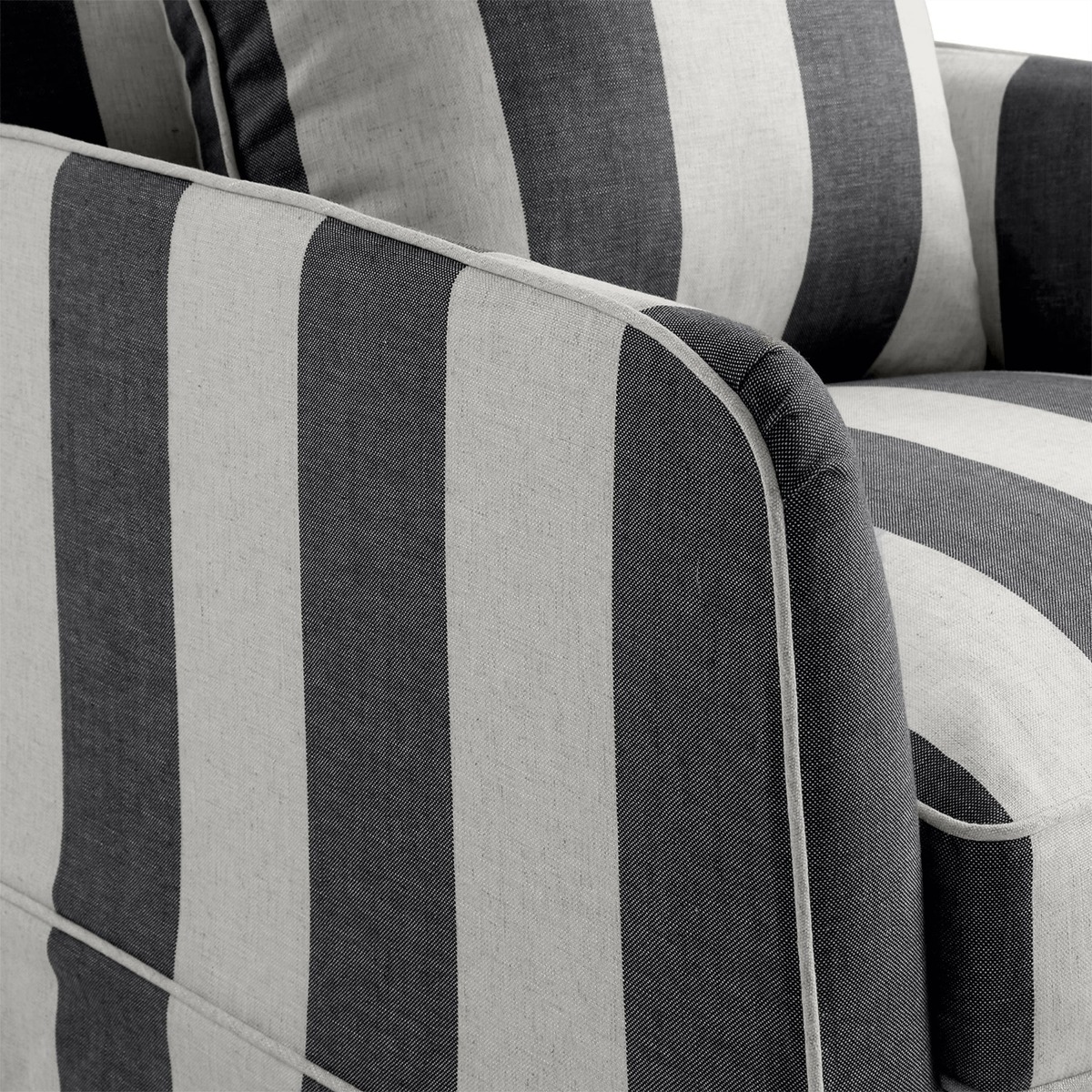 Noosa Hamptons Armchair Grey / Cream, W 91cm D 90cm H 80cm (RRP $1699) - Image 4