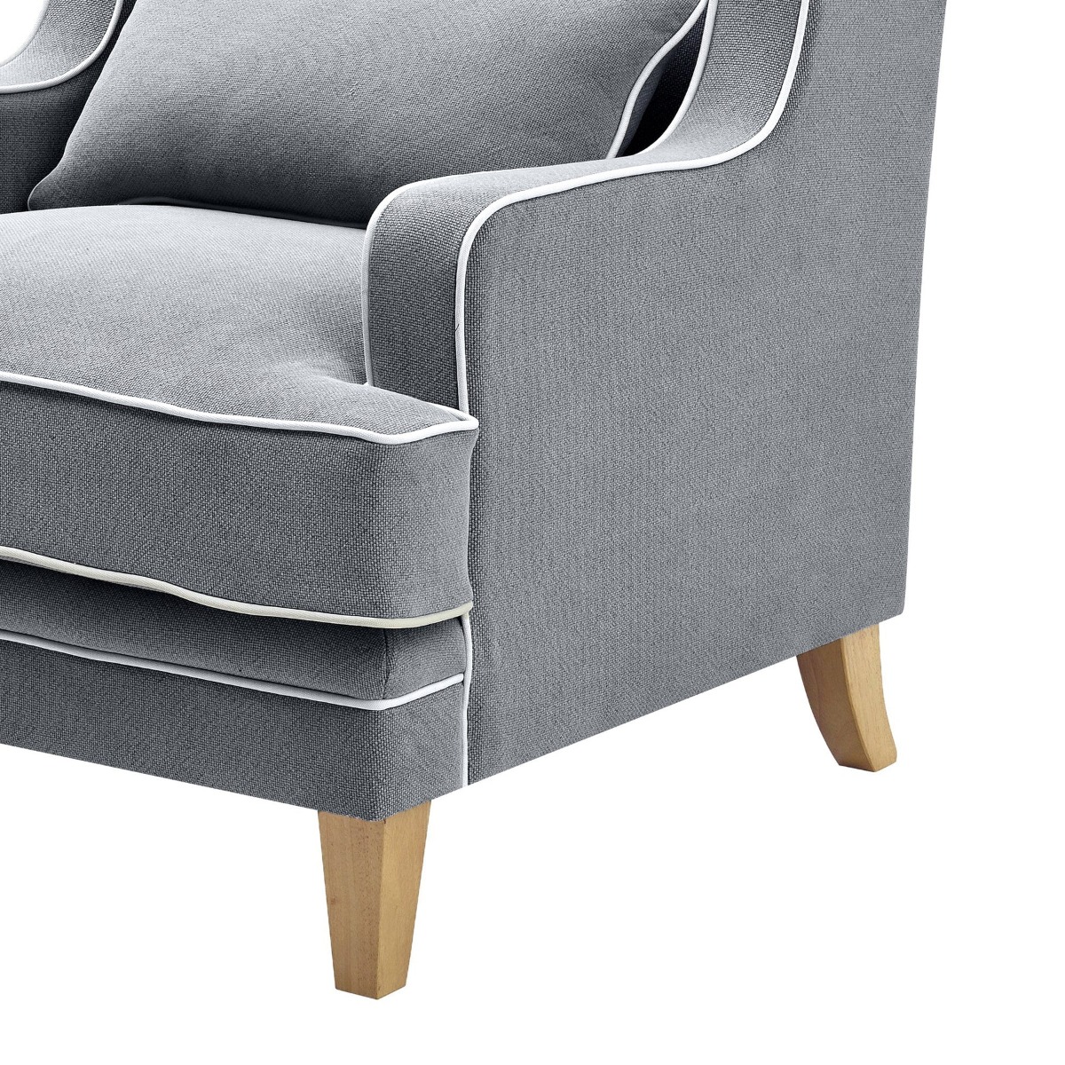 Bondi Hamptons Armchair Grey, W 92cm D 85cm H 94cm (RRP $1499) - Image 8