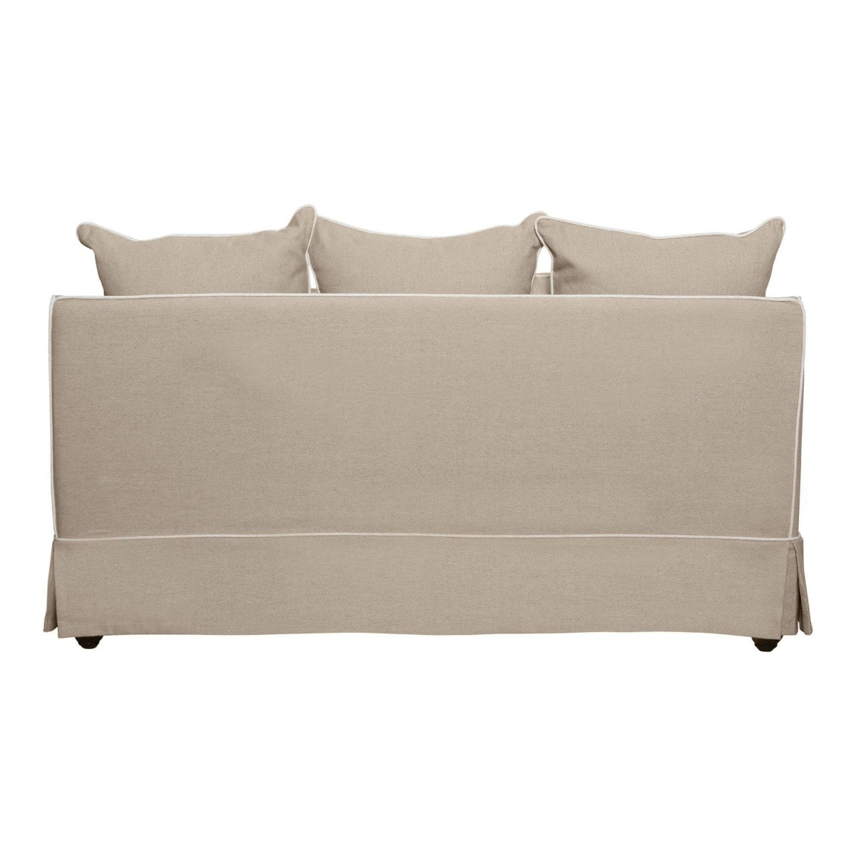 Slip Cover Only - Noosa Hamptons 2 Seat Sofa Natural W/White Piping, W 170cm D 91cm H 80cm (RRP $799) - Image 9