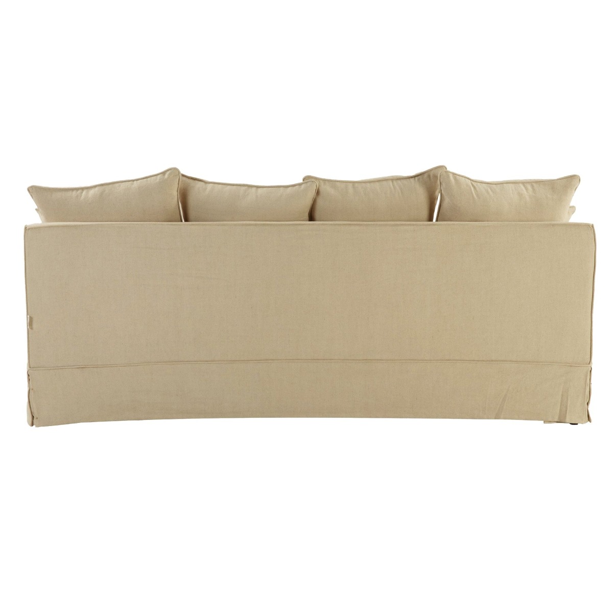 Noosa Hamptons 3 Seat Sofa Beige Linen Blend, W 221cm D 91cm H 80cm (RRP $3299) - Image 5