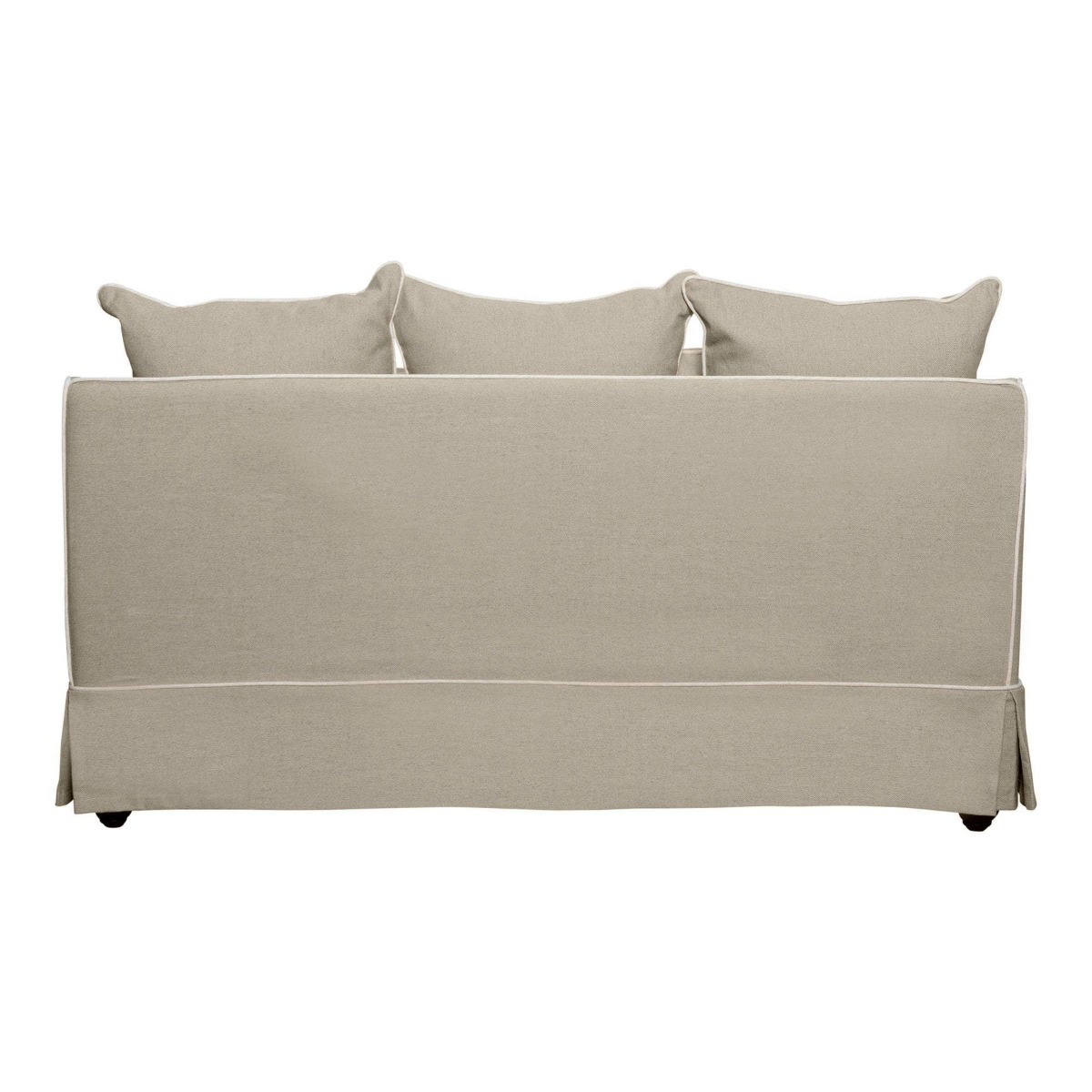 Noosa Hamptons 2 Seat Sofa Natural W/White Piping, W 170cm D 91cm H 80cm (RRP $2279) - Image 3