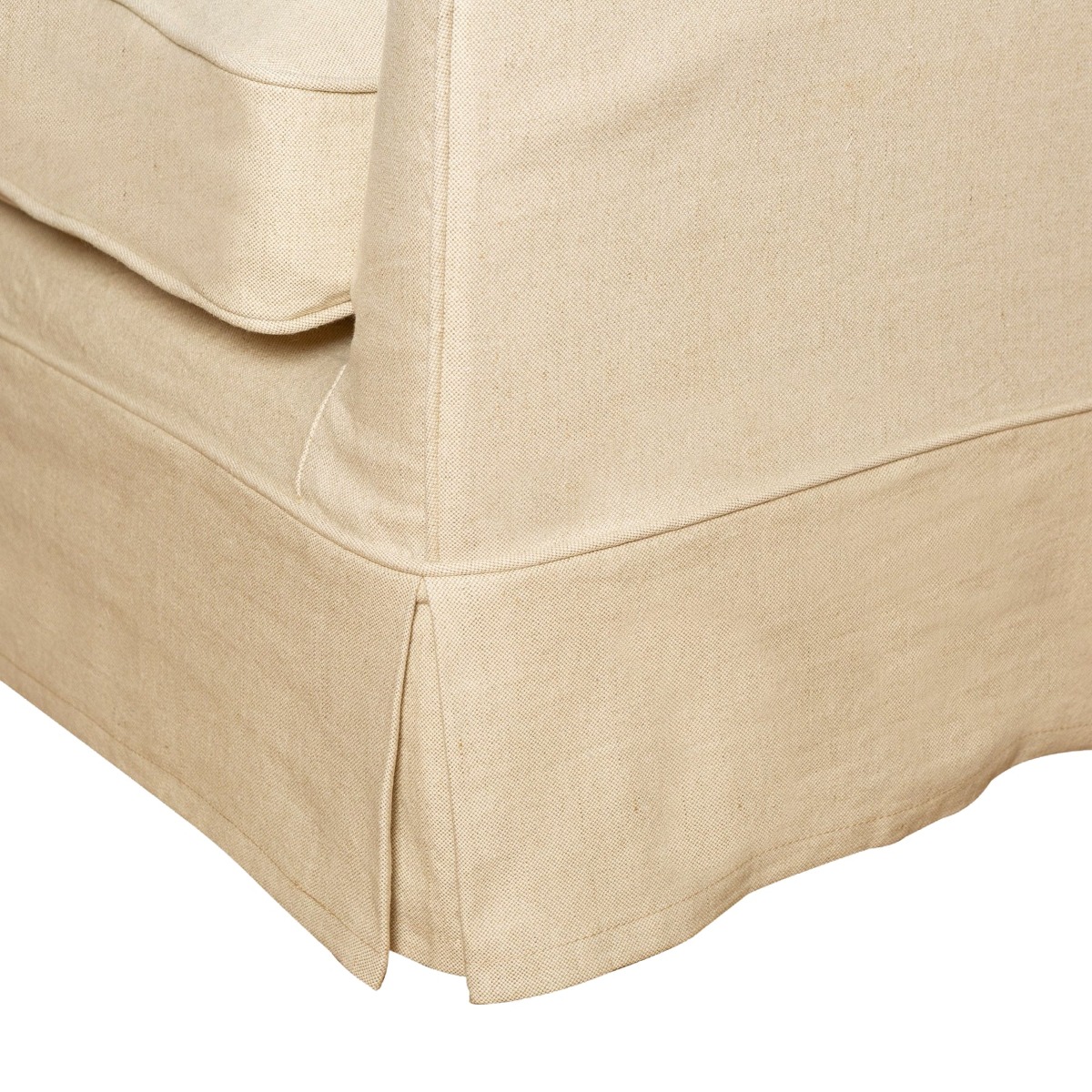 Slip Cover Only - Noosa Hamptons 2 Seat Sofa Beige, W 170cm D 91cm H 80cm (RRP $799) - Image 4