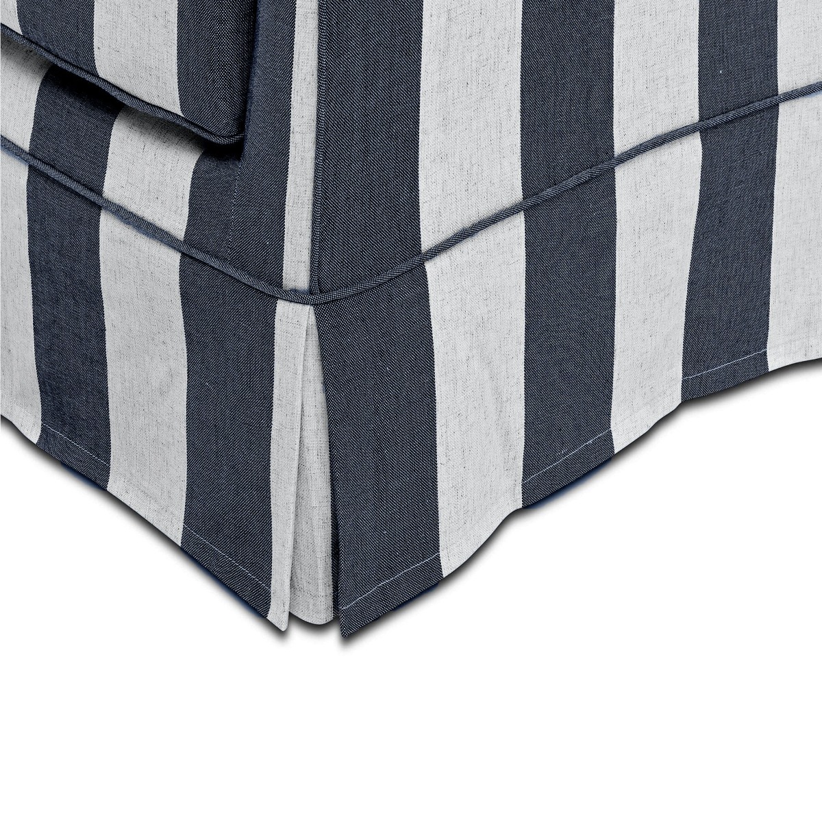 Noosa Hamptons 3 Seat Sofa Denim/Cream Stripe, W 221cm D 91cm H 80cm (RRP $3299) - Image 5