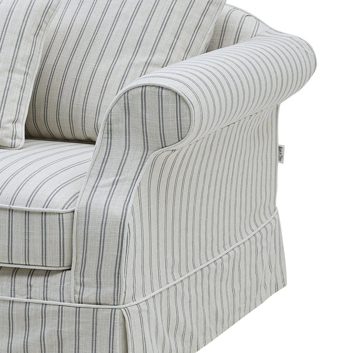 Avalon Hamptons 3 Seat Sofa Stone Stripe, W 226cm D 96cm H 81cm (RRP $3299) - Image 7