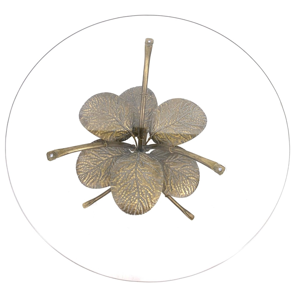 Amari Gold Leaf Side Table, W 60cm D 60cm H 60cm (RRP $349) - Image 5
