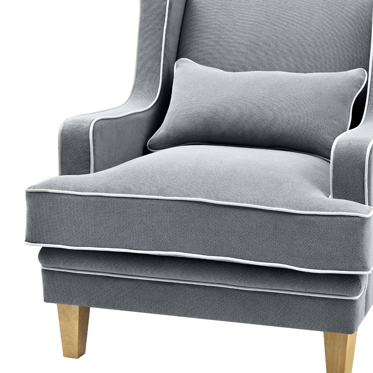 Bondi Hamptons Armchair Grey, W 92cm D 85cm H 94cm (RRP $1499) - Image 10