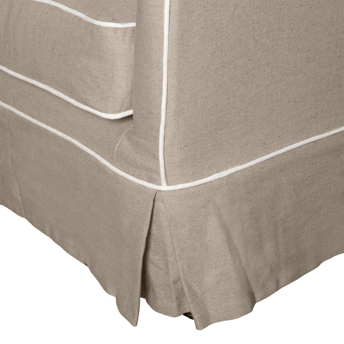 Noosa Hamptons 2 Seat Sofa Natural W/White Piping, W 170cm D 91cm H 80cm (RRP $2279) - Image 9