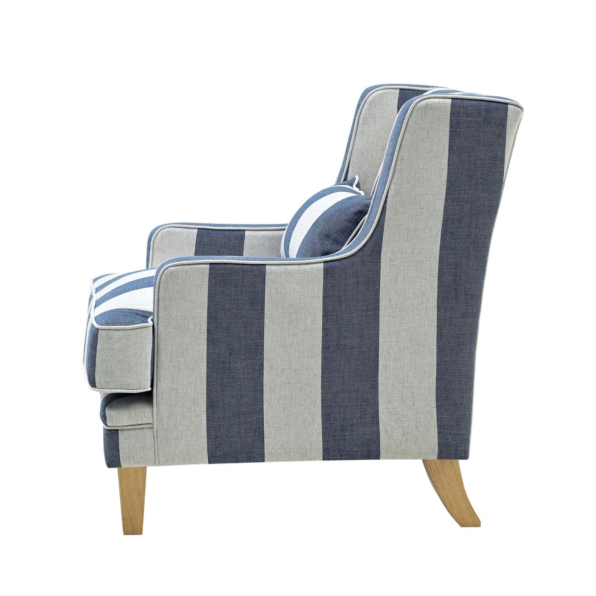 Bondi Hamptons Armchair Denim / Cream, W 92cm D 85cm H 94cm (RRP $1499) - Image 5