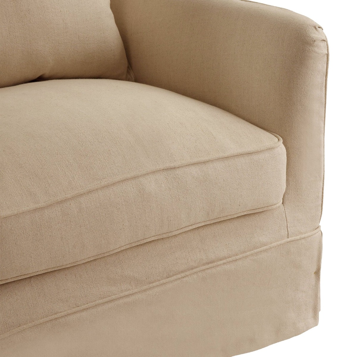 Slip Cover Only - Noosa Hamptons Armchair Beige, W 90cm D 91cm H 80cm (RRP $724) - Image 6